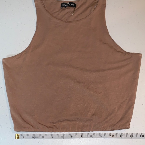 Naked Wardrobe Tan Cropped Tank - Picture 7 of 8